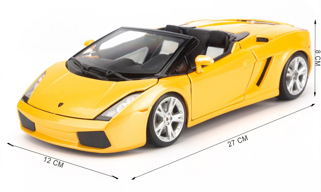 Mô hình xe Lamborghini Gallardo Spyder 1:18 Bburago Yellow