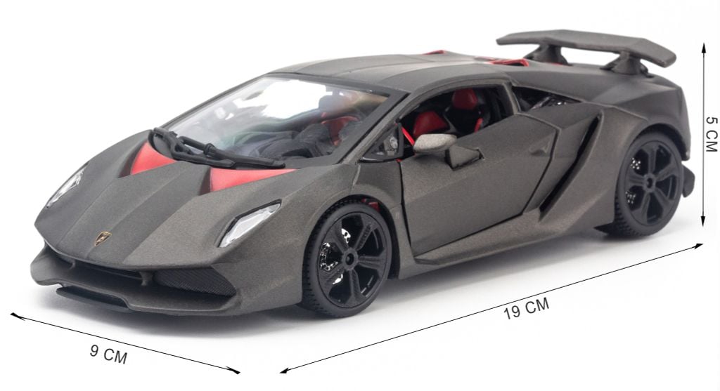Mô hình xe Lamborghini Sesto Elemento 1:24 Bburago Matte Grey