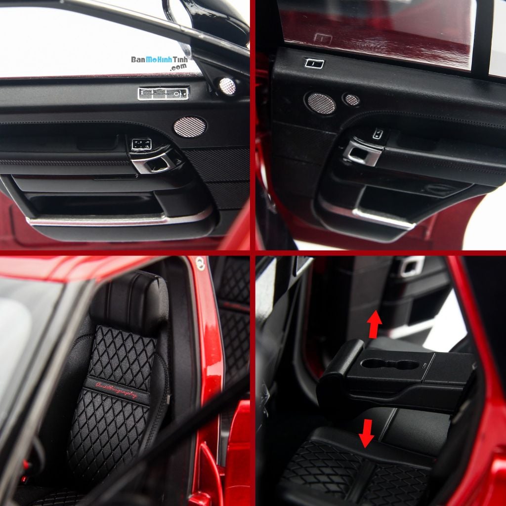 Mô hình xe Land Rover Range Rover Autobiography SV Red 1:18 LCD