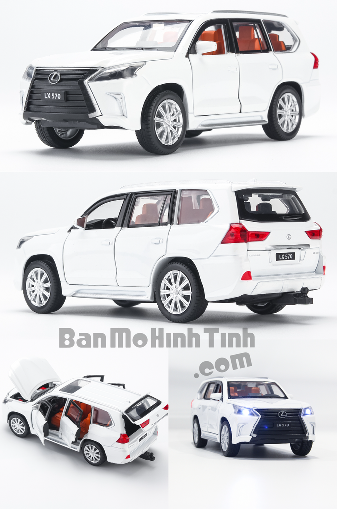 mô hình xe sang lexus lx570 1:32 jackiekim white