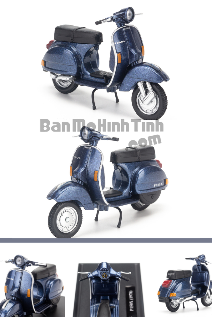 mô hình xe máy vespa P150X 1978 1:18 maisto