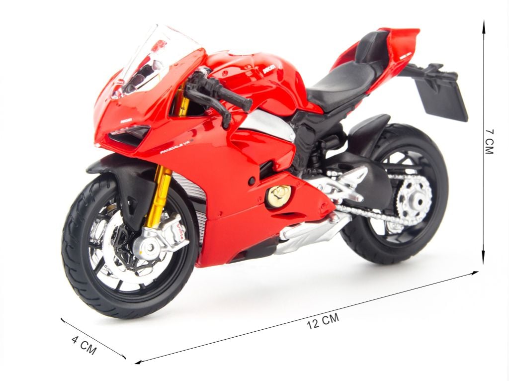 Mô hình xe mô tô Ducati Panigale V4 1:18 Bburago Red