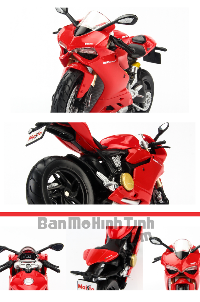 Mô hình mô tô Ducati 1199 Panigale Red 1:12 Maisto MH-31101-3