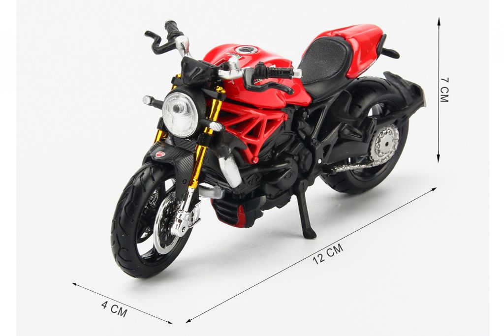 Mô hình xe mô tô Ducati Monster 1200s 1:18 Maisto Red