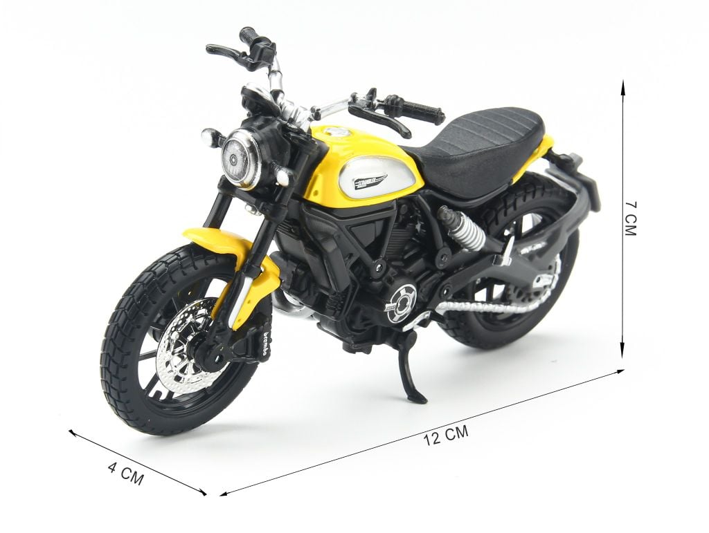 Mô hình xe mô tô Ducati Scrambler Yellow 1:18 Maisto