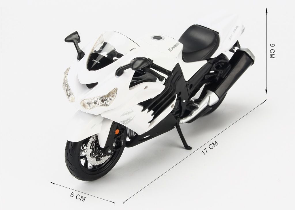 Mô hình xe mô tô Kawasaki Ninja ZX-14R 1:12 Maisto White