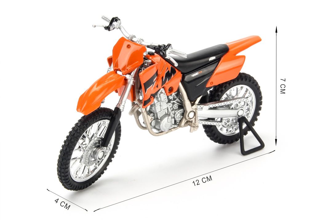 Mô hình xe mô tô KTM 450 SX Racing Orange 1:18 Welly- 12814