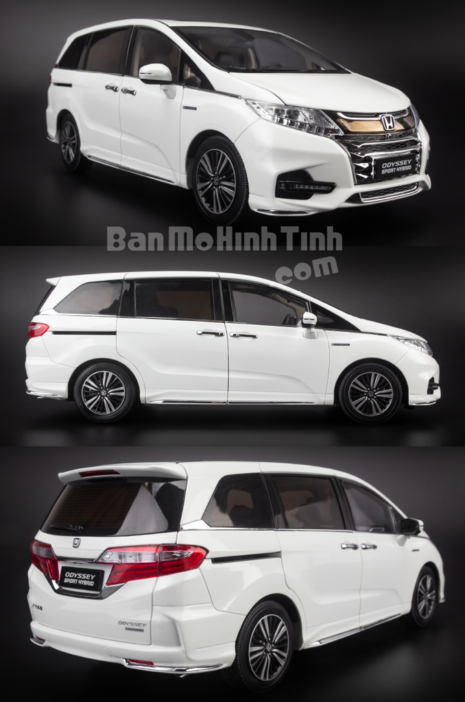 Mô hình xe mpv Honda Odyssey Sport Hybrid 1:18 Paudi White