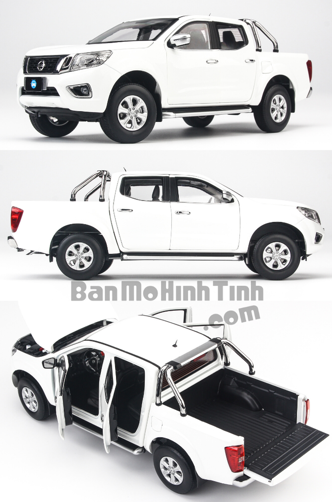 Mô hình xe bán tải Nissan Navara White 1:18 Dealer