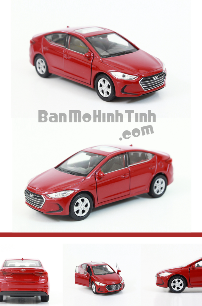 mô hình xe ô tô hyundai elantra 1:36 welly red