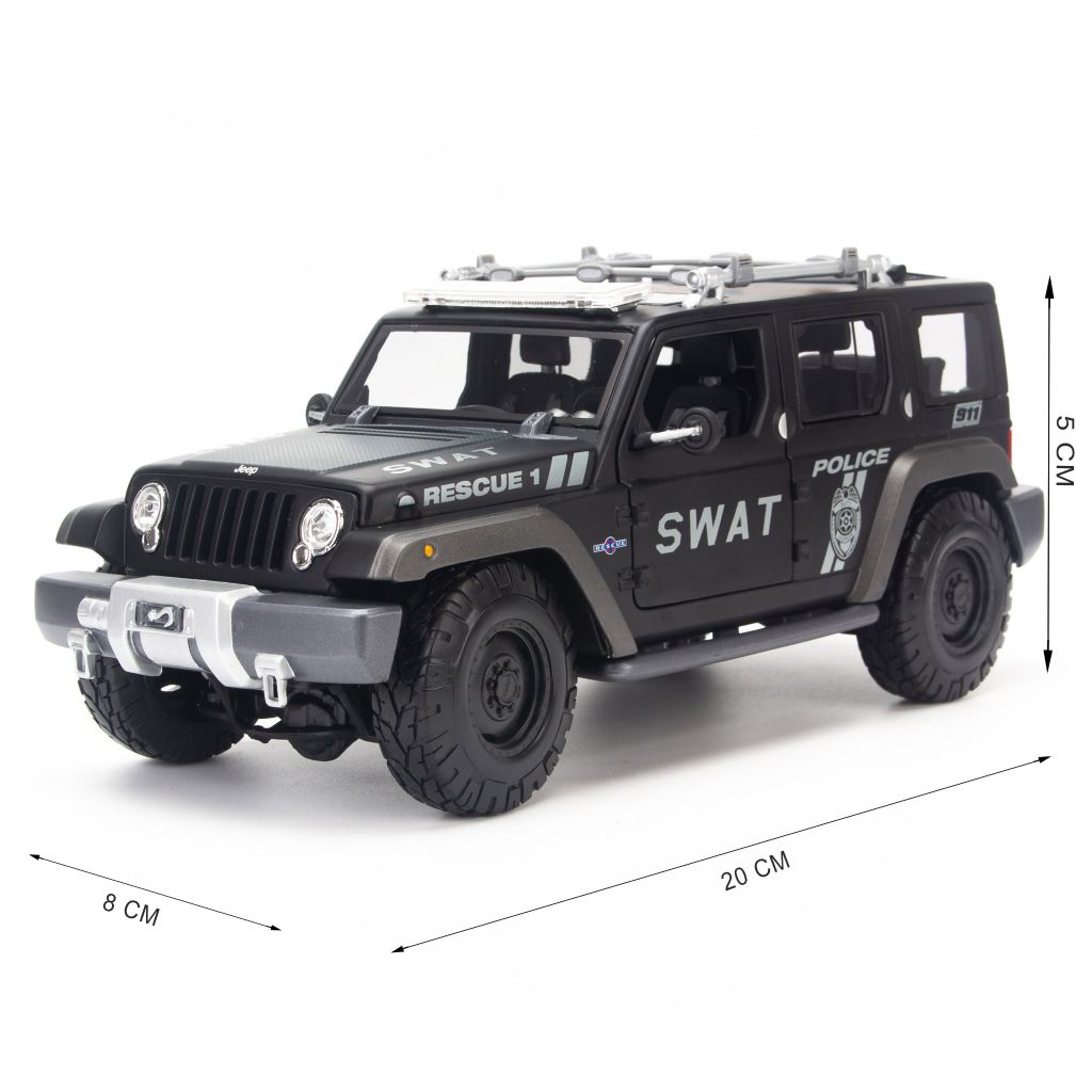 Mô hình xe ô tô Jeep Rescue Concept Police 1:18 Maisto
