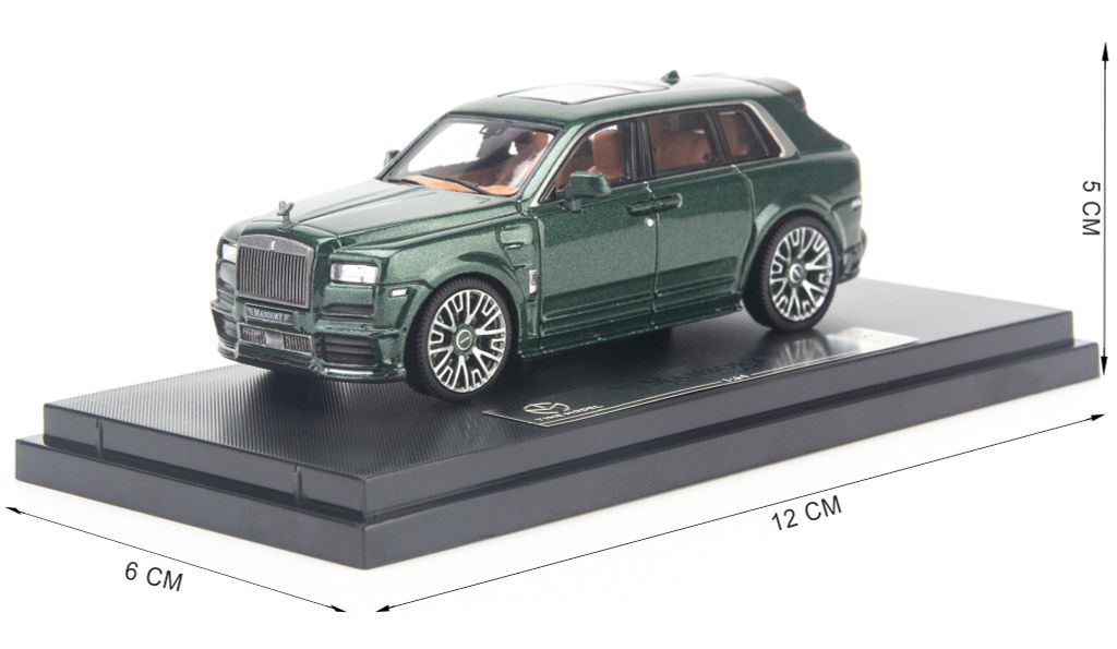 Mô hình xe Rolls Royce Mansory Cullinan 1:64 Time Model Green