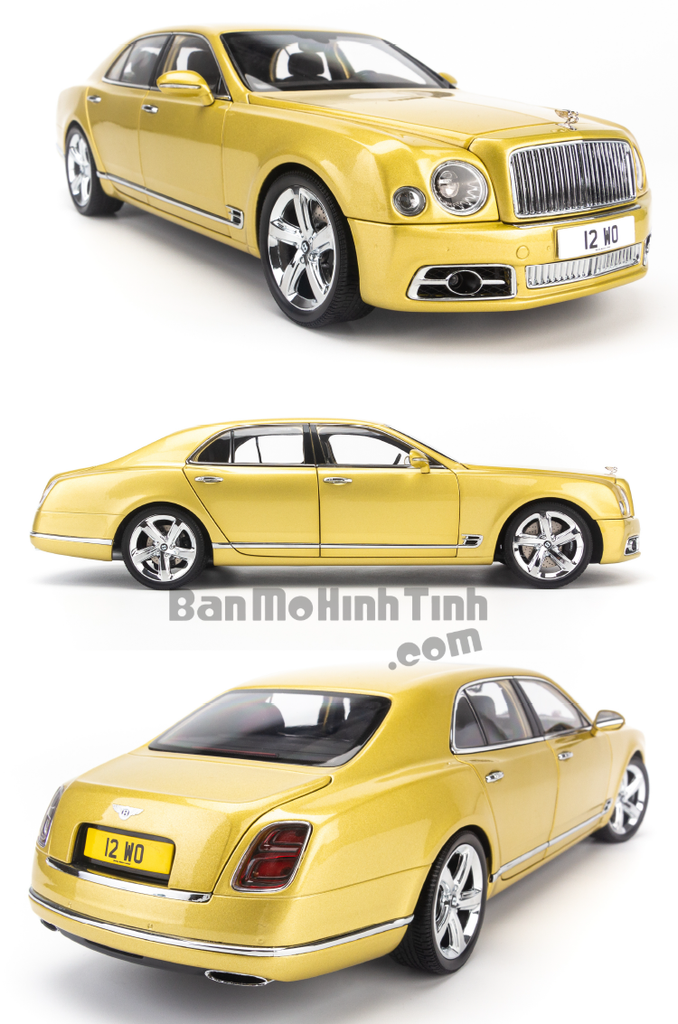 Mô hình xe sang Bentley Mulsanne 1:18 Almost Real Yellow