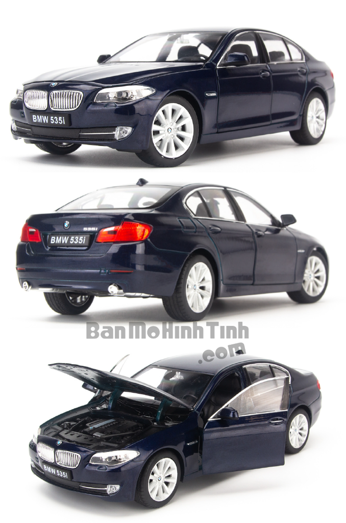 Mô hình xe sang BMW 535i 1:24 Welly Dark Blue