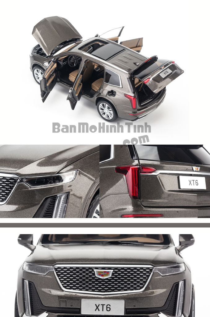 Mô hình xe suv Cadillac XT6 2019 1:18 Dealer Grey