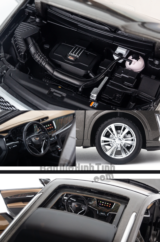 Mô hình xe suv Cadillac XT6 2019 1:18 Dealer Grey