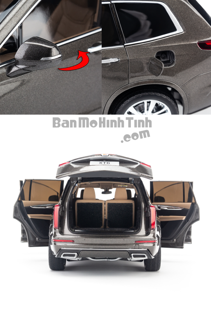 Mô hình xe suv Cadillac XT6 2019 1:18 Dealer Grey