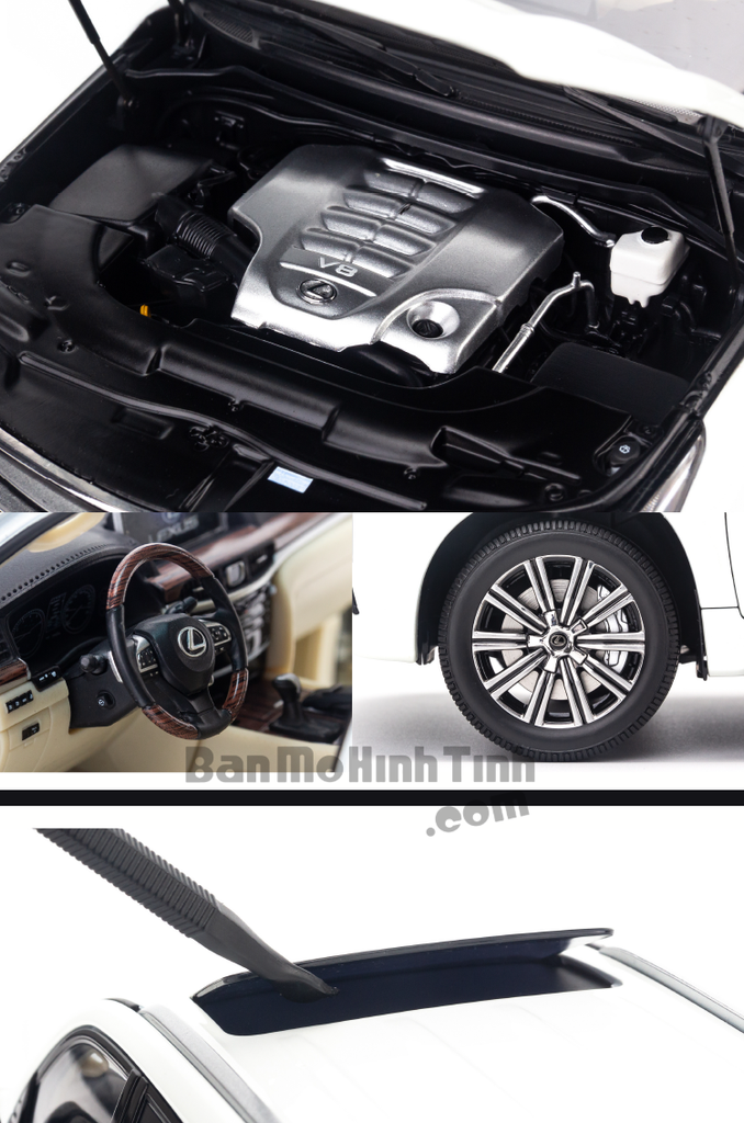 Mô hình xe suv Lexus LX570 1:18 Kyosho White