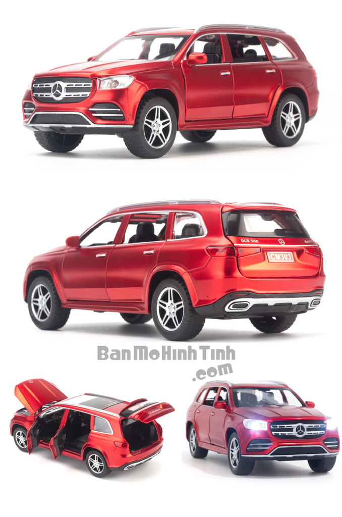 Mô hình xe Mercedes-Benz GLS580 1:32 Chimei Model Matte Red