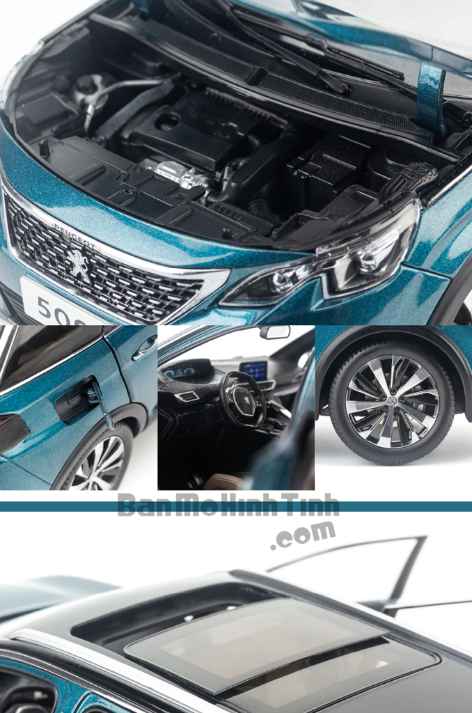 Mô hình xe suv Peugeot 5008 1:18 Dealer Blue