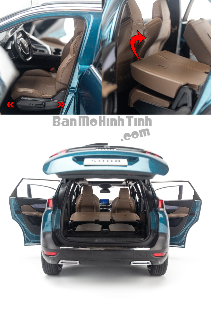 Mô hình xe suv Peugeot 5008 1:18 Dealer Blue