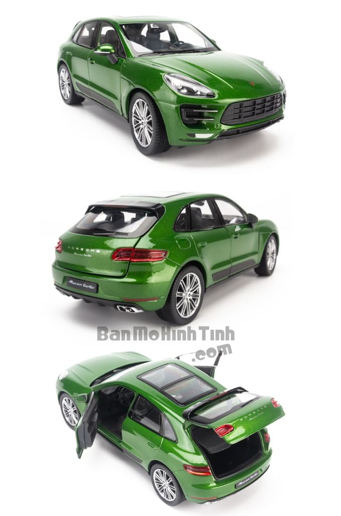 Mô hình xe Porsche Macan Turbo 1:24 Welly Mamba Green