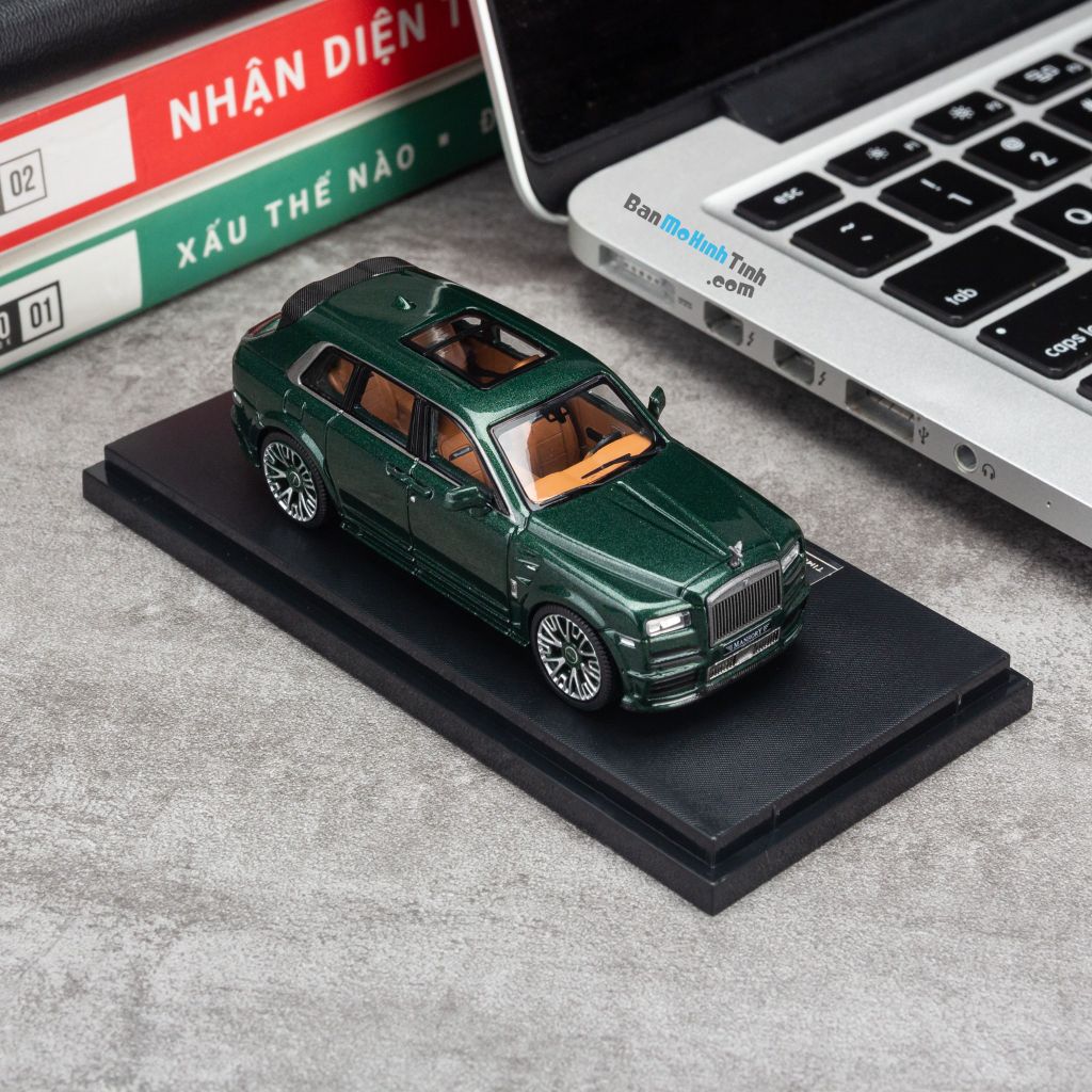 Mô hình xe Rolls Royce Mansory Cullinan 1:64 Time Model Green