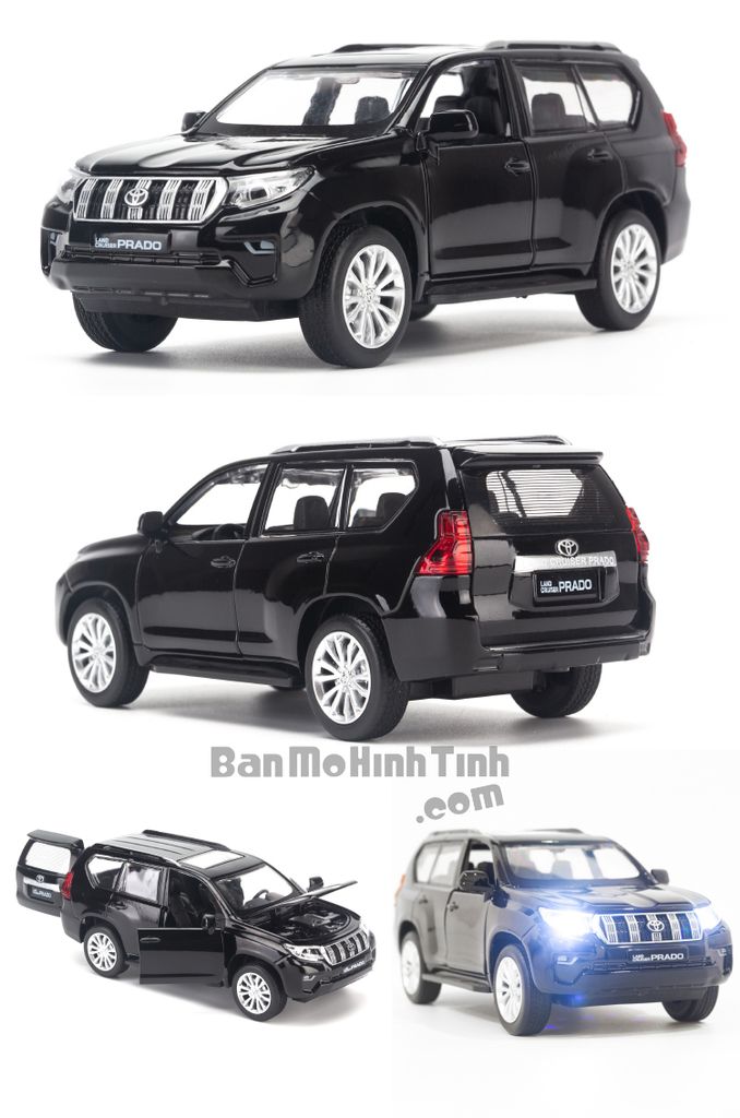 Mô hình xe Toyota Land Cruiser Prado 2019 1:32 Caipo Black