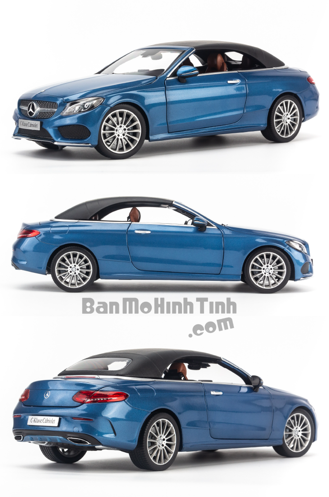 Mô hình xe thể thao Mercedes-Benz C250 Cabriolet 1:18 Iscale Blue