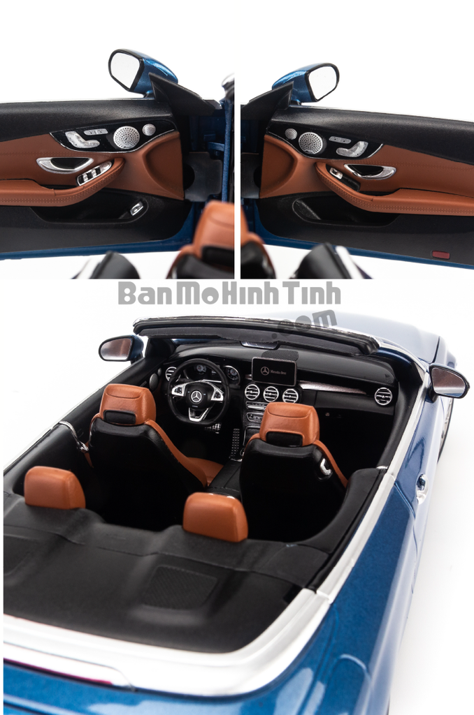 Mô hình xe thể thao Mercedes-Benz C250 Cabriolet 1:18 Iscale Blue