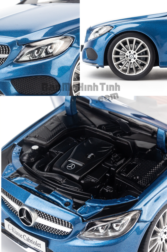 Mô hình xe thể thao Mercedes-Benz C250 Cabriolet 1:18 Iscale Blue