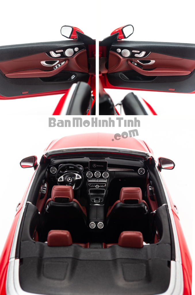 Mô hình xe thể thao Mercedes-Benz C250 Cabriolet 1:18 Iscale Red