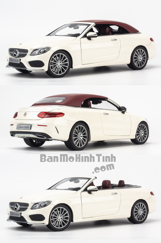 Mô hình xe thể thao Mercedes-Benz C250 Cabriolet 1:18 Iscale White