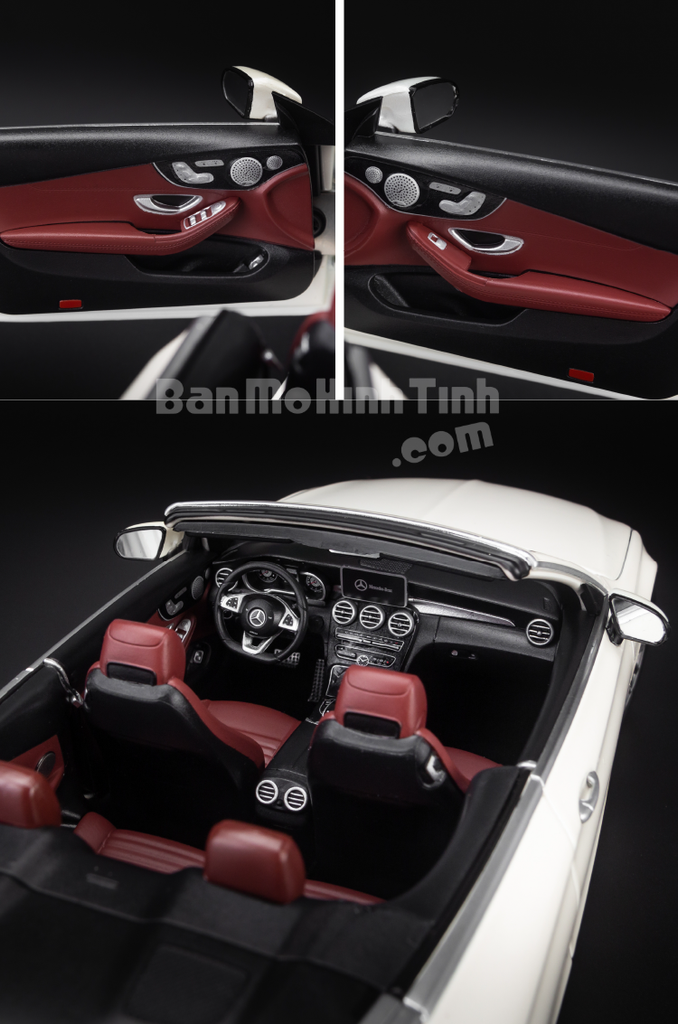 Mô hình xe thể thao Mercedes-Benz C250 Cabriolet 1:18 Iscale White