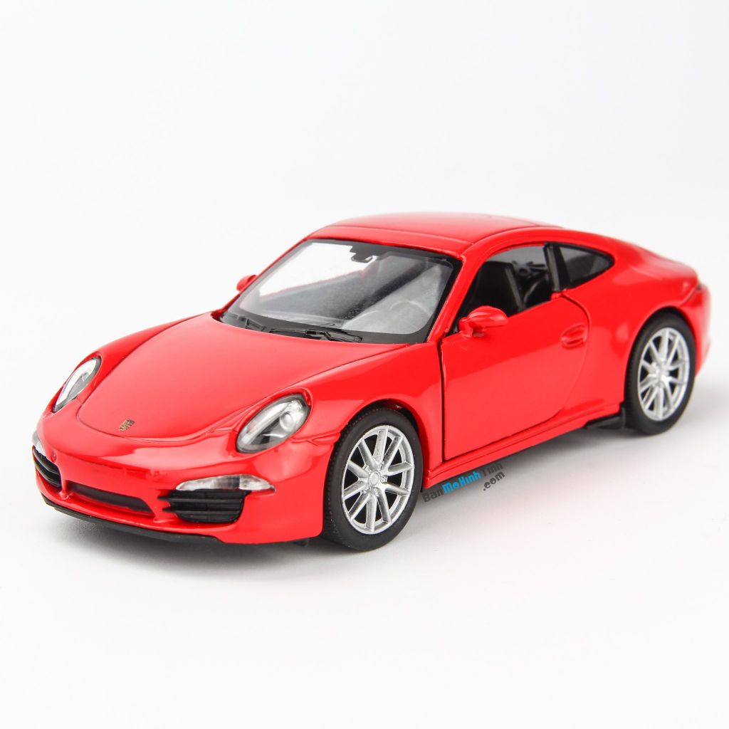 Mô hình xe thể thao Porsche 911 Carrera S 1:36 Welly Red