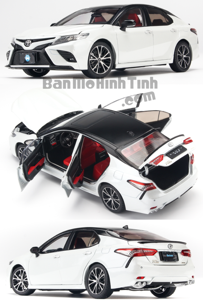 Mô hình xe Toyota Camry 2018 - Sport White 1:18 Paudi