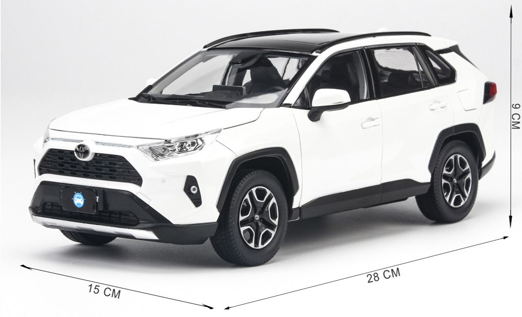 Mô hình xe Toyota RAV4 2019 White 1:18 Dealer