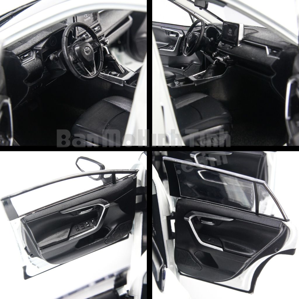Mô hình xe SUV Toyota RAV4 2019 White 1:18 Dealer