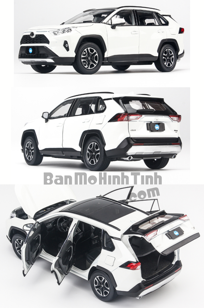 Mô hình xe SUV Toyota RAV4 2019 White 1:18 Dealer
