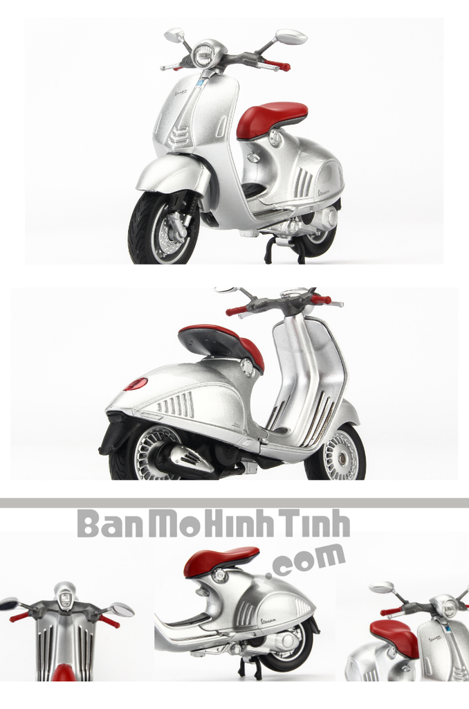 Mô hình xe Vespa 946 2014 Silver 1:18 Welly