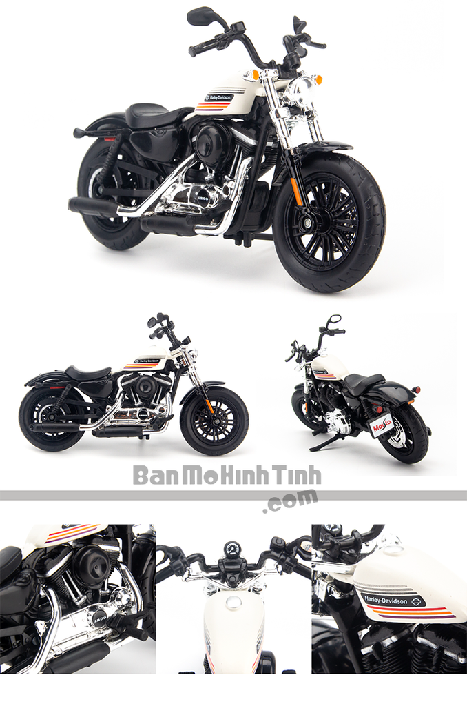 Mô hình mô tô Harley-Davidson Forty-Eight Special 2018 1:18 Maisto White