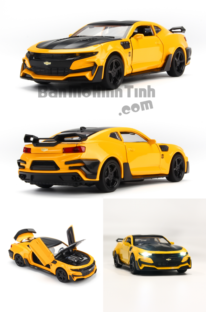 Mô hình xe Chevrolet Camaro Bumblebee Transfomer 5 Yellow 1:32 Miniauto