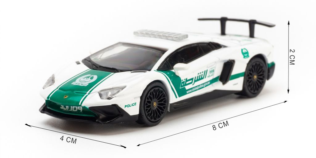 Mô hình xe Lamborghini Aventador Police LP750-4 1:64 Tarmac Works