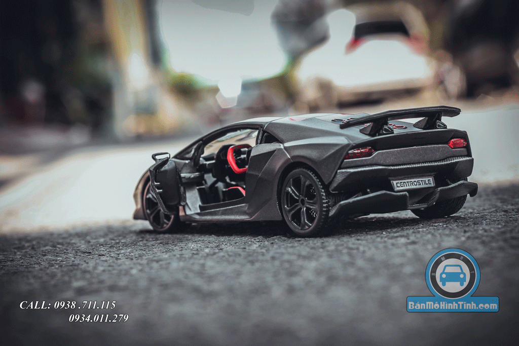 Mô hình xe Lamborghini Sesto Elemento 1:24 Bburago Matte Grey