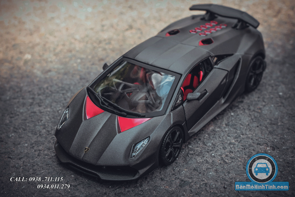 Mô hình xe Lamborghini Sesto Elemento 1:24 Bburago Matte Grey