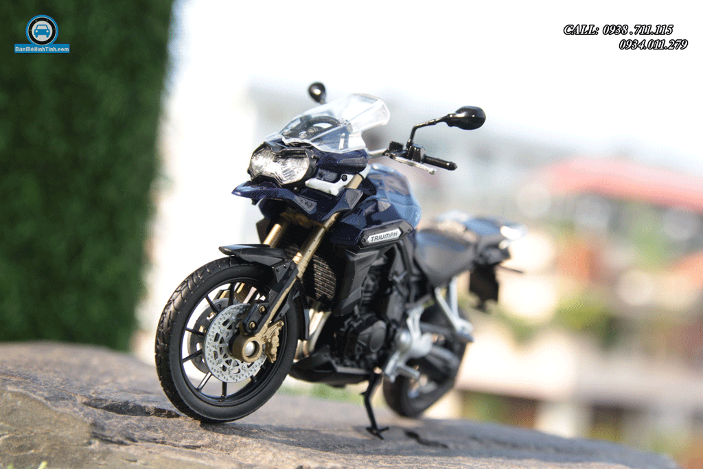 Mô hình xe mô tô Triumph Tiger Explorer Blue 1:18 Welly