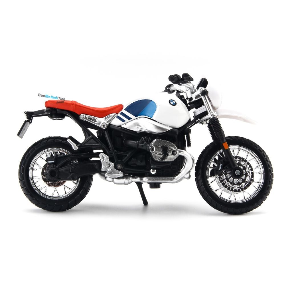 Mô hình mô tô BMW R Nine T Urban GS White 1:18 Bburago - MH 18-51069