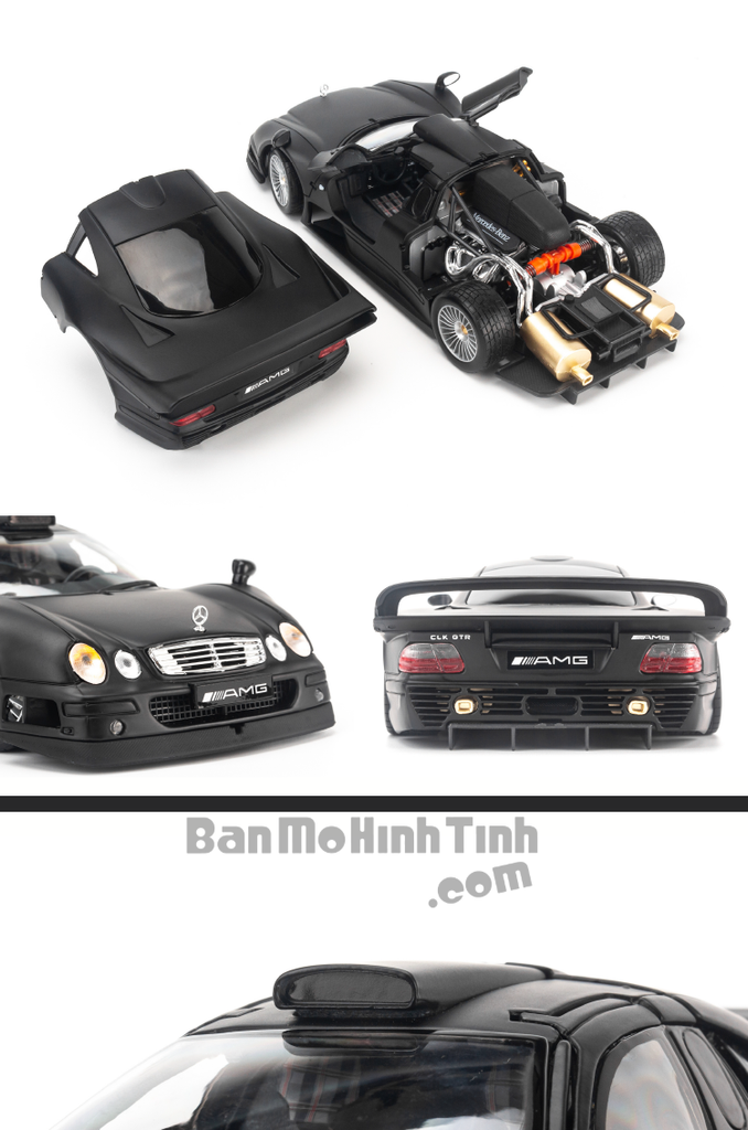 Mô hình xe đua Mercedes-Benz CLK-GTR Street Version 1:18 Maisto Matte Black