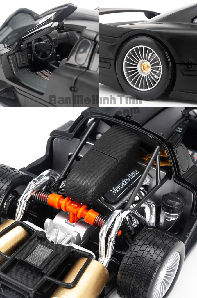 Mô hình xe đua Mercedes-Benz CLK-GTR Street Version 1:18 Maisto Matte Black
