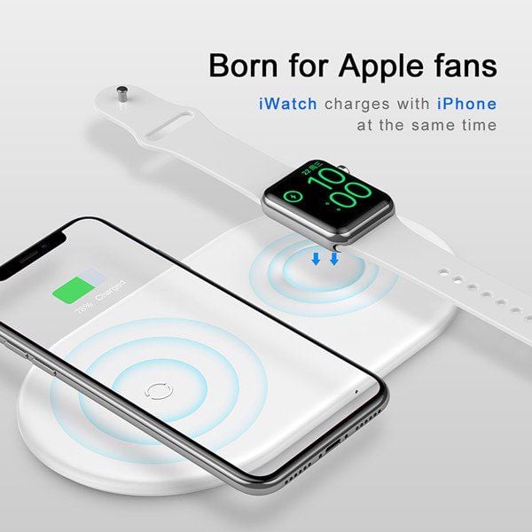 đế Sạc Nhanh Khong Day 2 Trong 1 Baseus Dual Smart Wireless Charging P Sangmobile